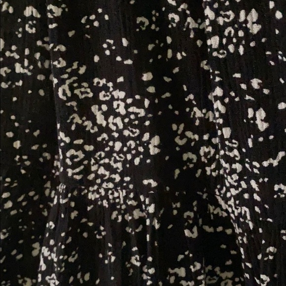 Black dress with white Polka dots and front tie - Picture 3 of 3